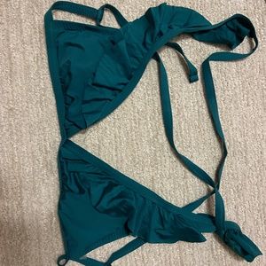 Roxy bikini top, ruffled